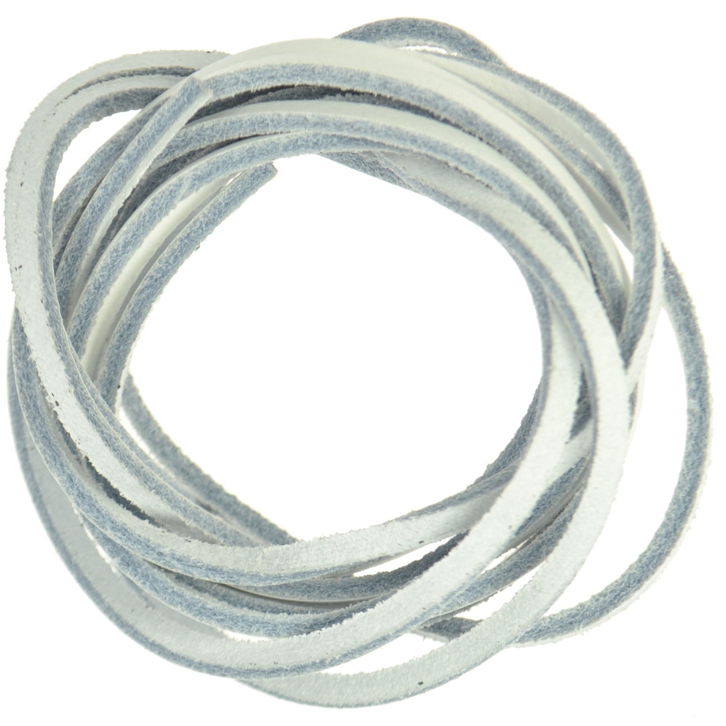 115cm Leather Shoe Laces - White