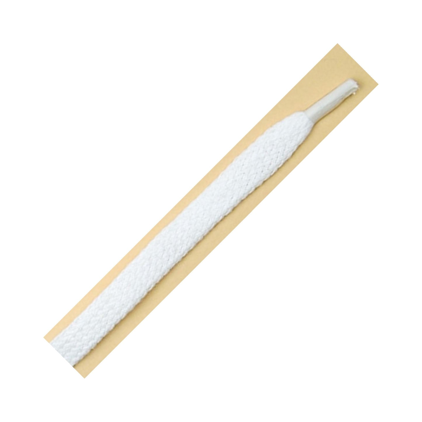 75cm Flat Shoe Laces - White 6mm