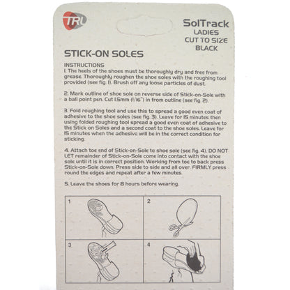 Ladies's Soltrack DIY Rubber Stick on Soles  - Black