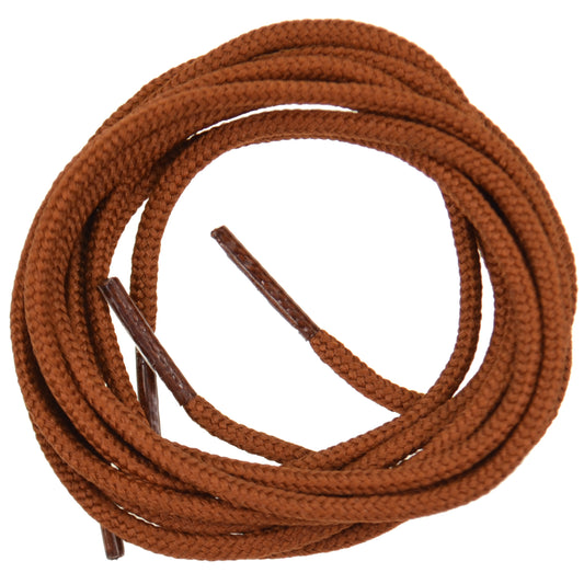 100cm Round Shoe Laces - Nutmeg Brown 3mm