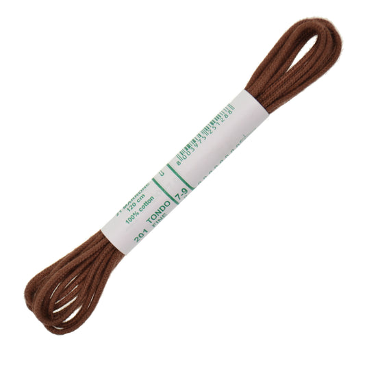 120cm Premium Round Shoe Laces - Light Brown / Dark Tan 2mm