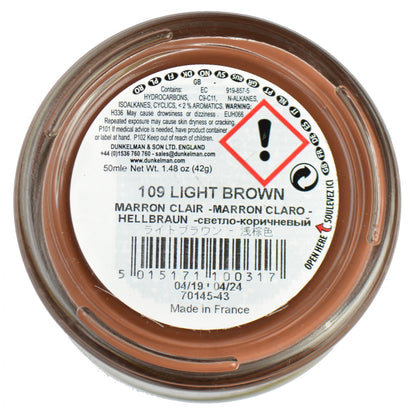 Dasco Shoe Cream Shoe Polish with Beeswax - Light Brown No.109
