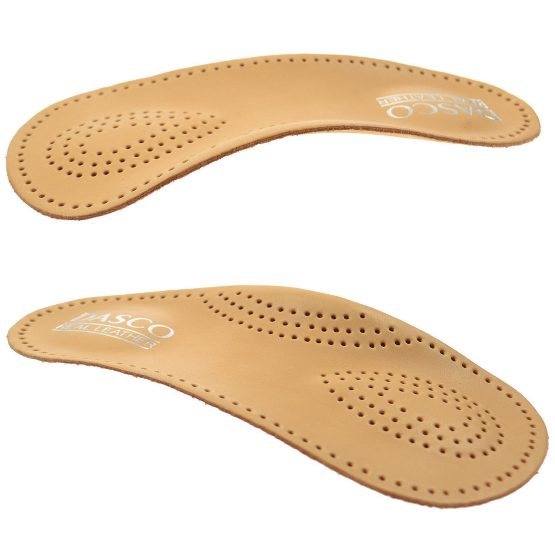 Luxury Leather Footbed Insole Contoured Unisex Pair