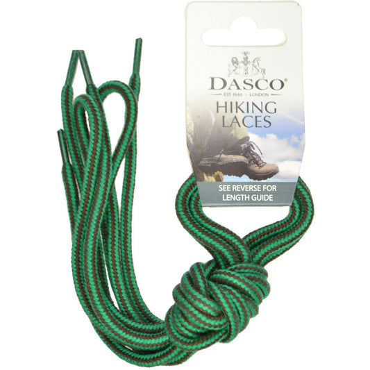 140cm Dasco Cord Hiking and Walking Boot Shoe Laces - Green & Brown