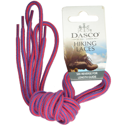 140cm Dasco Cord Hiking and Walking Boot Shoe Laces - Purple & Red