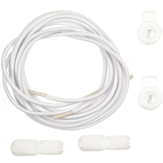 120cm Pull-Tie Elastic Shoe and Boot Laces - White