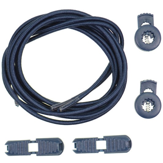 120cm Pull-Tie Elastic Shoe and Boot Laces - Navy