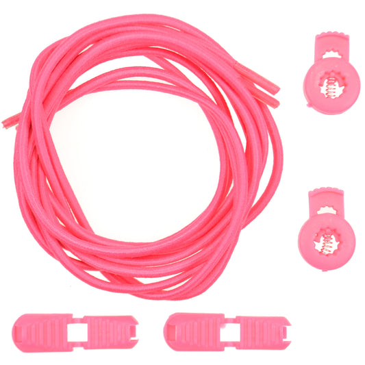 120cm Pull-Tie Elastic Shoe and Boot Laces - Pink