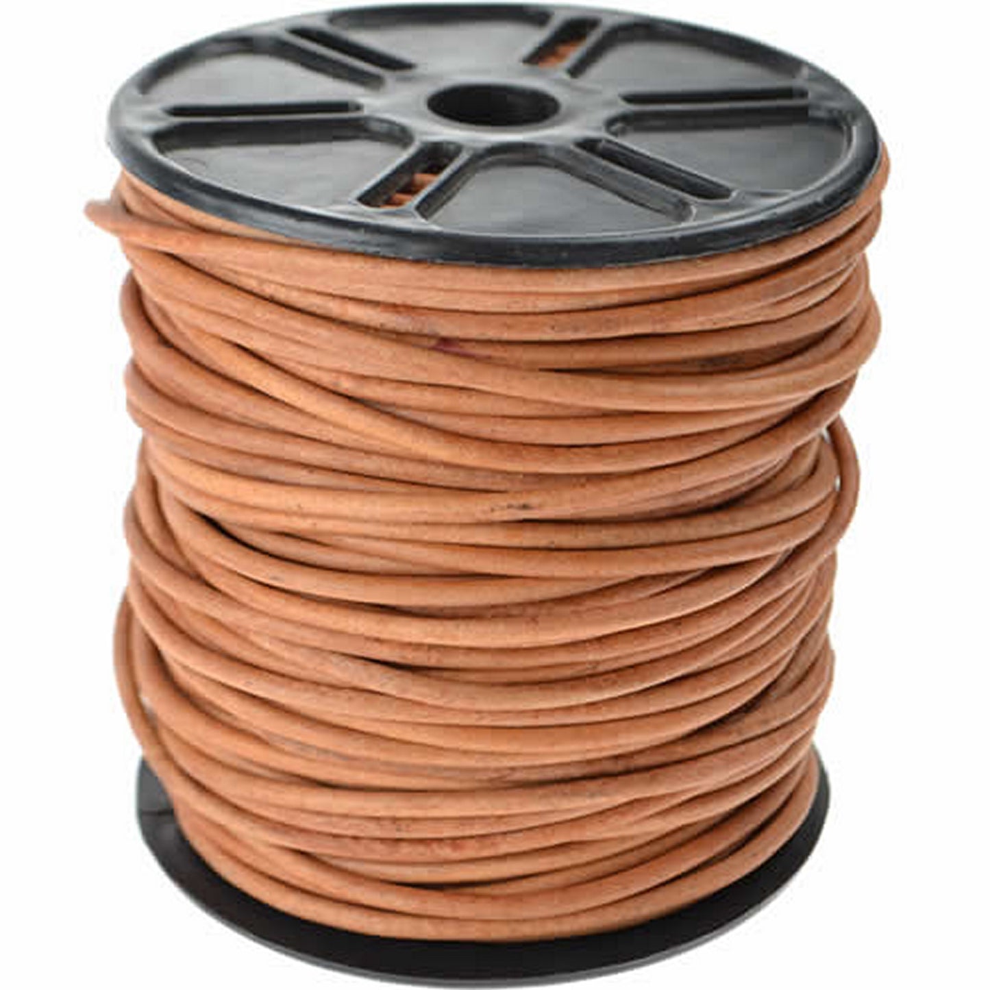 Round Leather Shoe Laces - Natural 2mm