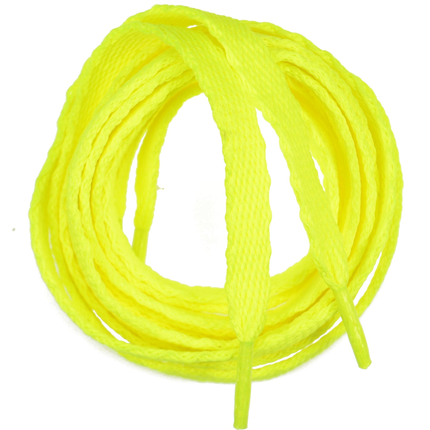 130cm Flat Shoe Laces - Fluorescent Yellow