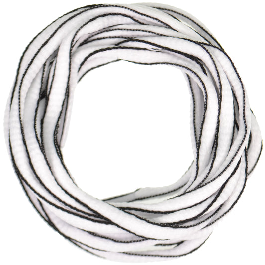130cm Oval Trainer Laces - White/Black