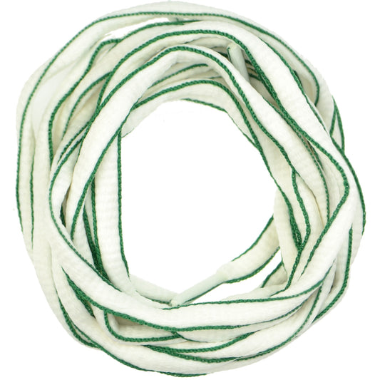 130cm Oval Trainer Laces - White/Green