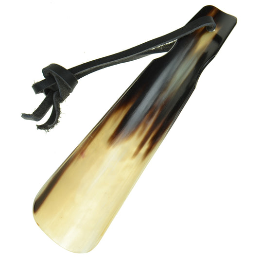 Clearance item - 7", 18cm long - Flat Handcrafted Real Horn Shoe Horn