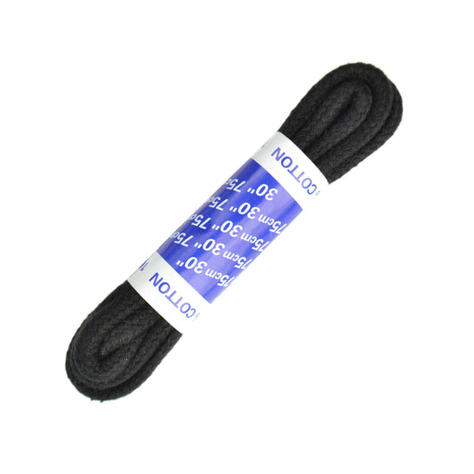 75cm Cord Shoe Laces - Black 4mm