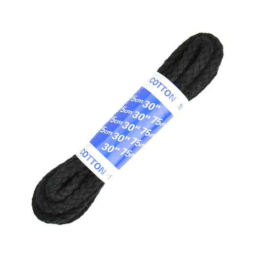 75cm Chunky Cord Shoe Laces - Black 5mm