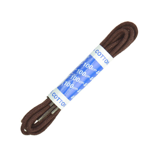 100cm Round Shoe Laces - Brown 2mm cotton