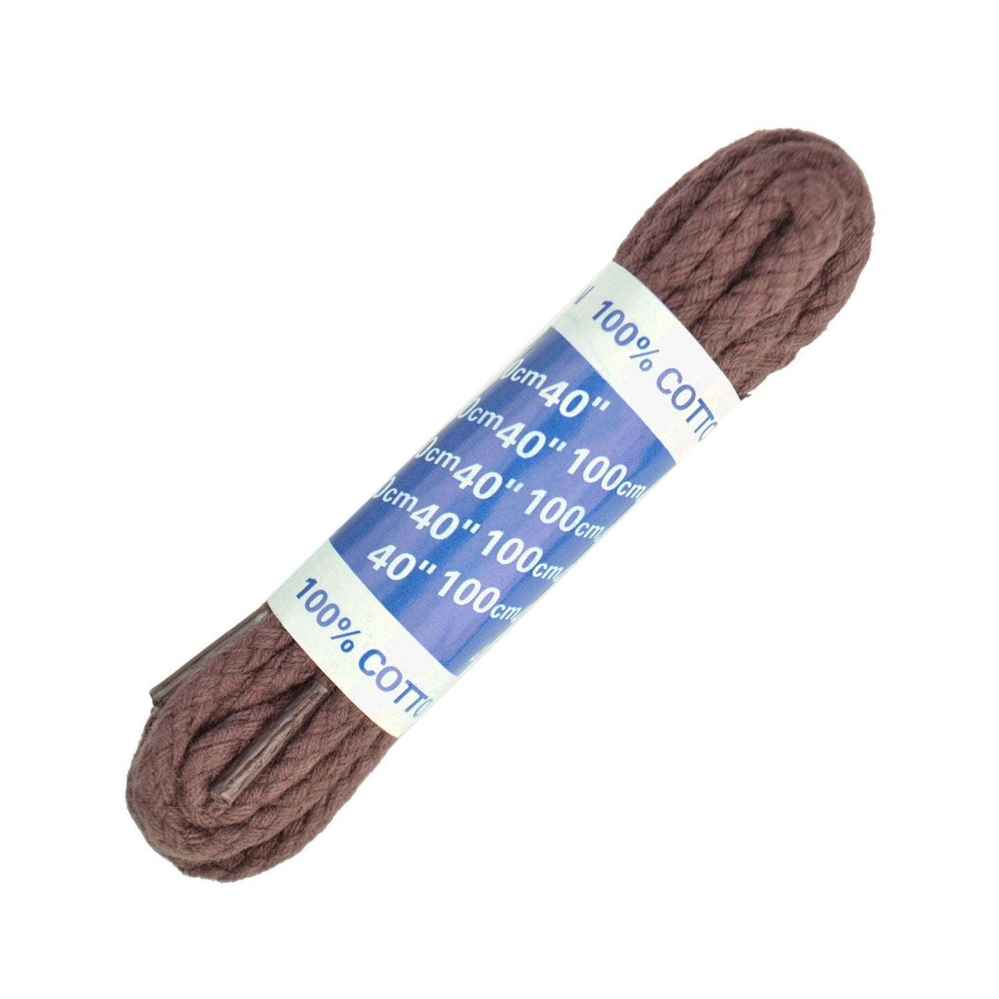 100cm Chunky Cord Shoe Laces - Brown 5mm cotton