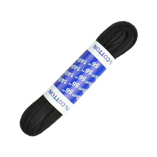 140cm Flat Shoe Laces - Black 5mm