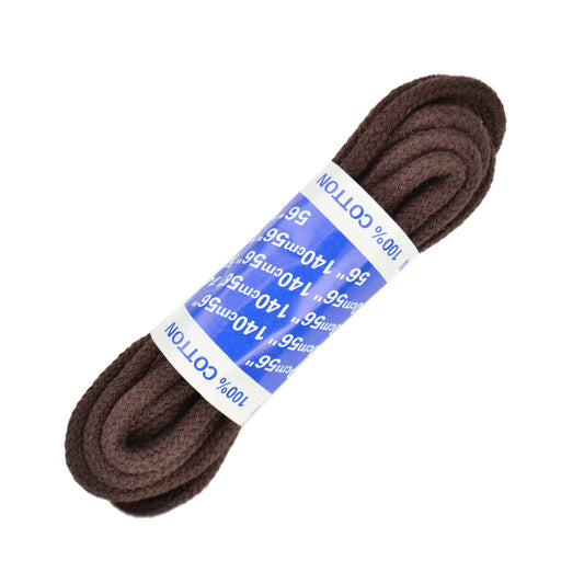 140cm Cord Shoe Laces - Brown - Cotton