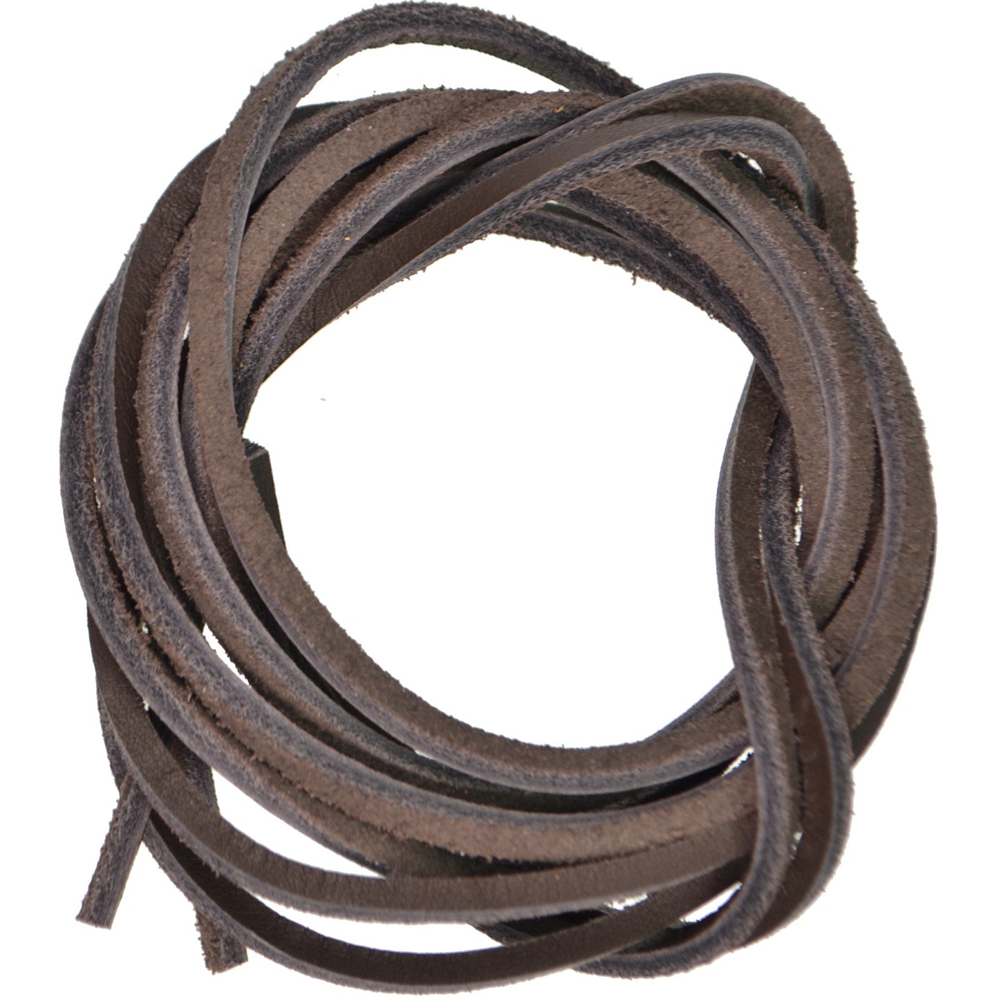 120cm Leather Shoe Laces - Dark Brown - 3mm