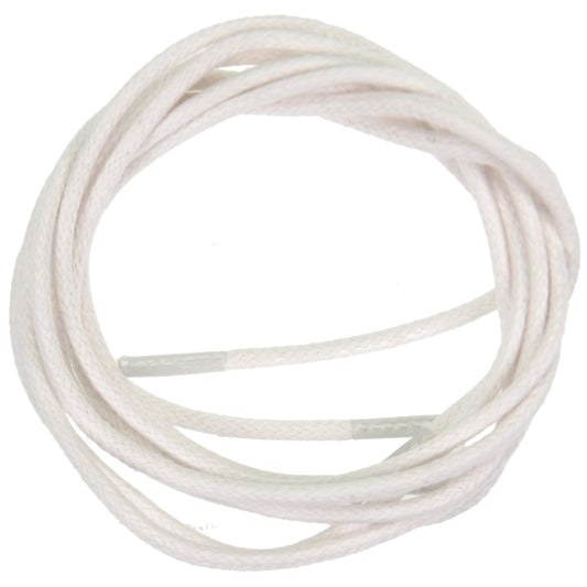75cm Wax Round Shoe Laces - White