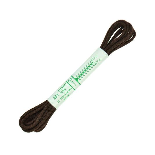 90cm Premium Round Shoe Laces -  Dark Brown 2mm