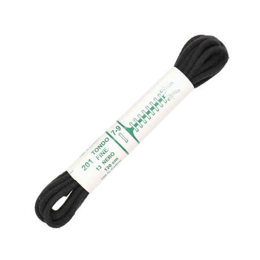 120cm Premium Round Shoe Laces - Black 2mm