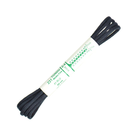 60cm Premium Round Shoe Laces -  Navy Blue 2.5mm