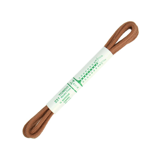 60cm Premium Round Shoe Laces -  Tan 2.5mm