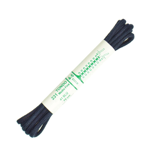 75cm Premium Round Shoe Laces -  Navy Blue 2.5mm