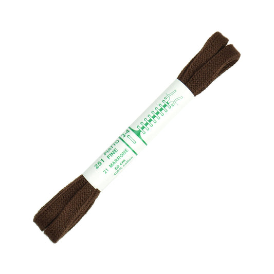 60cm Premium Flat Shoe Laces -  Brown 6mm