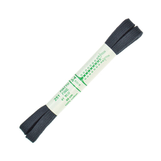60cm Premium Flat Shoe Laces -  Navy Blue 6mm