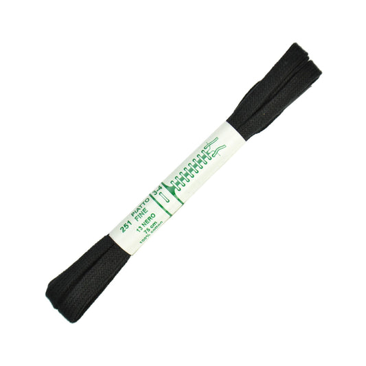 75cm Premium Flat Shoe Laces -  Black 6mm