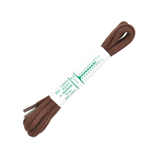 75cm Premium Cord Shoe Laces - Brown 4mm