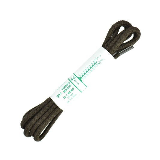 75cm Premium Cord Shoe Laces - Dark Brown 4mm
