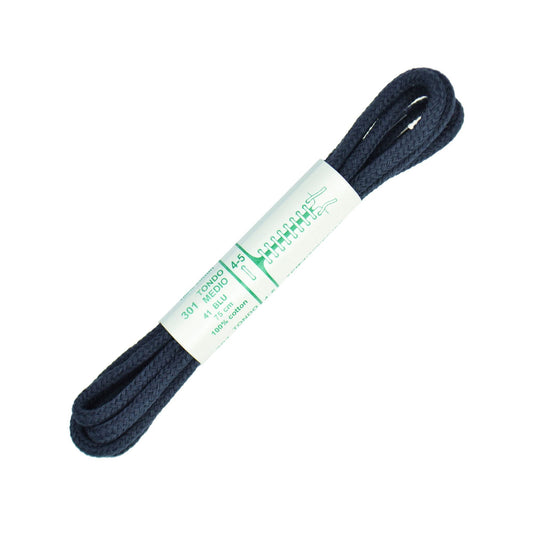 75cm Premium Cord Shoe Laces - Navy Blue 4mm
