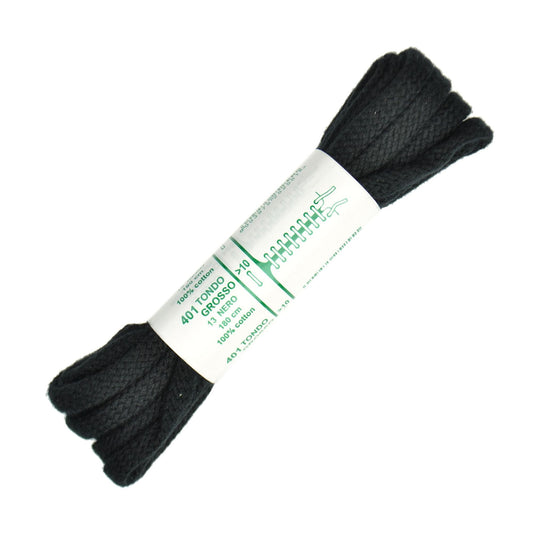 180cm Premium Cord Shoe Laces - Black 6mm