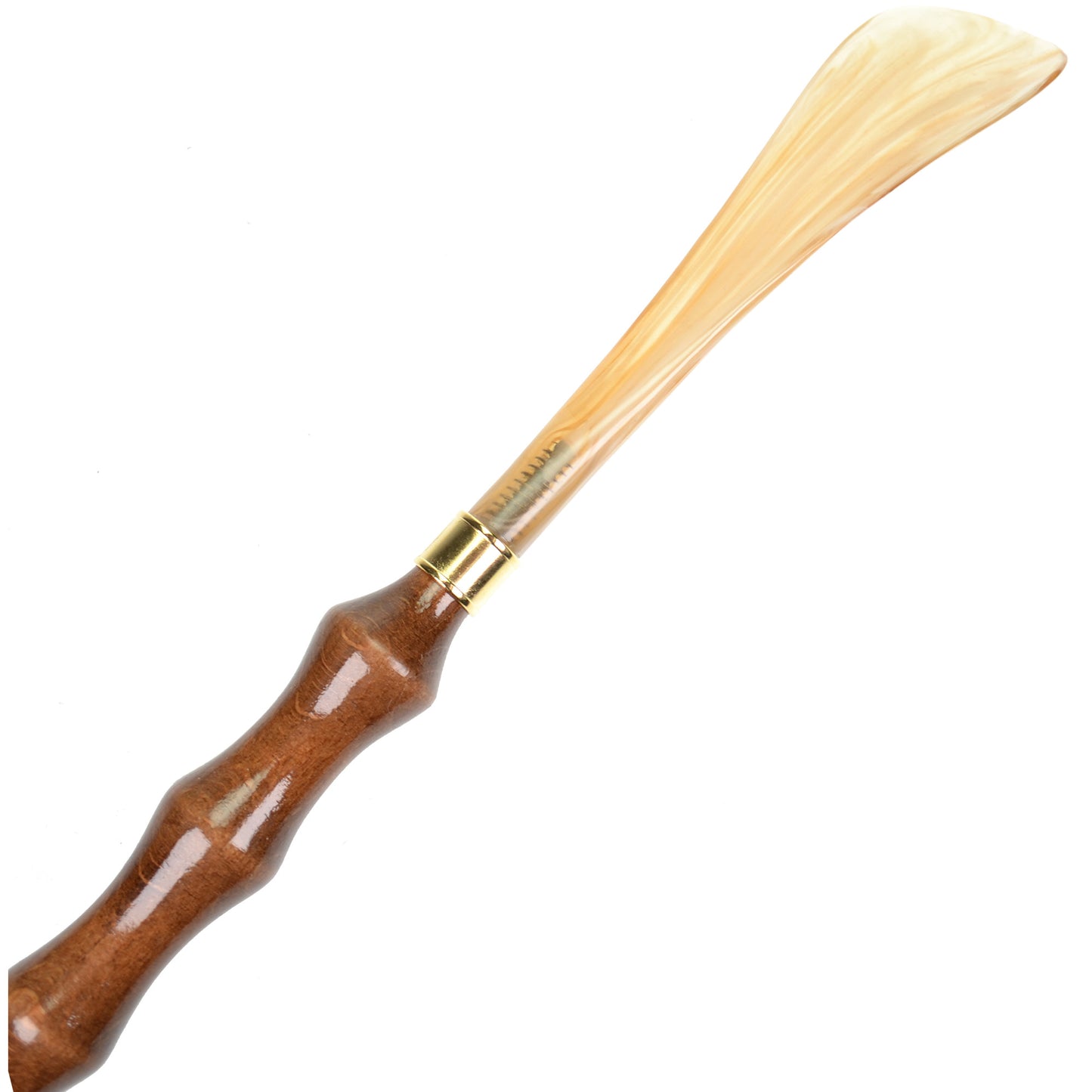 zNatoo Shoe Horn & Hand shaped Backscratcher - Dark Wood with Flocked Hand