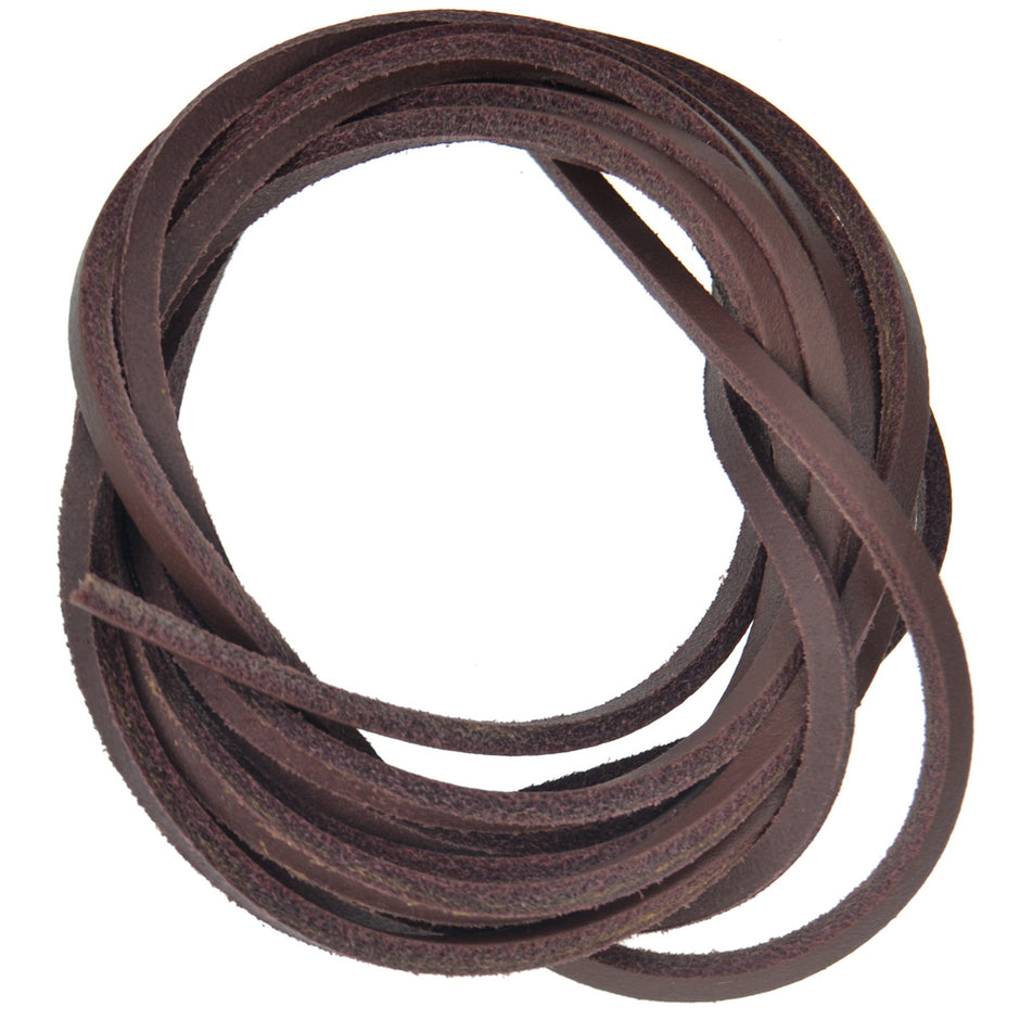 5m (16.4ft) Genuine Cowhide Leather Shoe Laces – 3mm Square Brown Leather Cord For Boots, Crafts, Jewelry Making & DIY